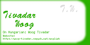 tivadar woog business card